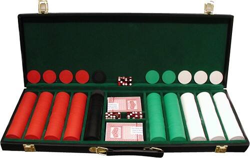 Front Standard. Trademark - Super Diamond 500-Piece 8-Gram Poker Chip Set.