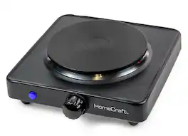 HomeCraft - Single Burner Hot Plate - Black