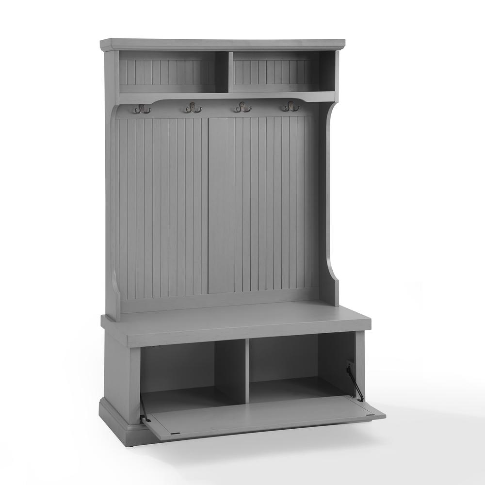 Alt View 1. Crosley Furniture - Seaside Hall Tree - Distressed Gray.