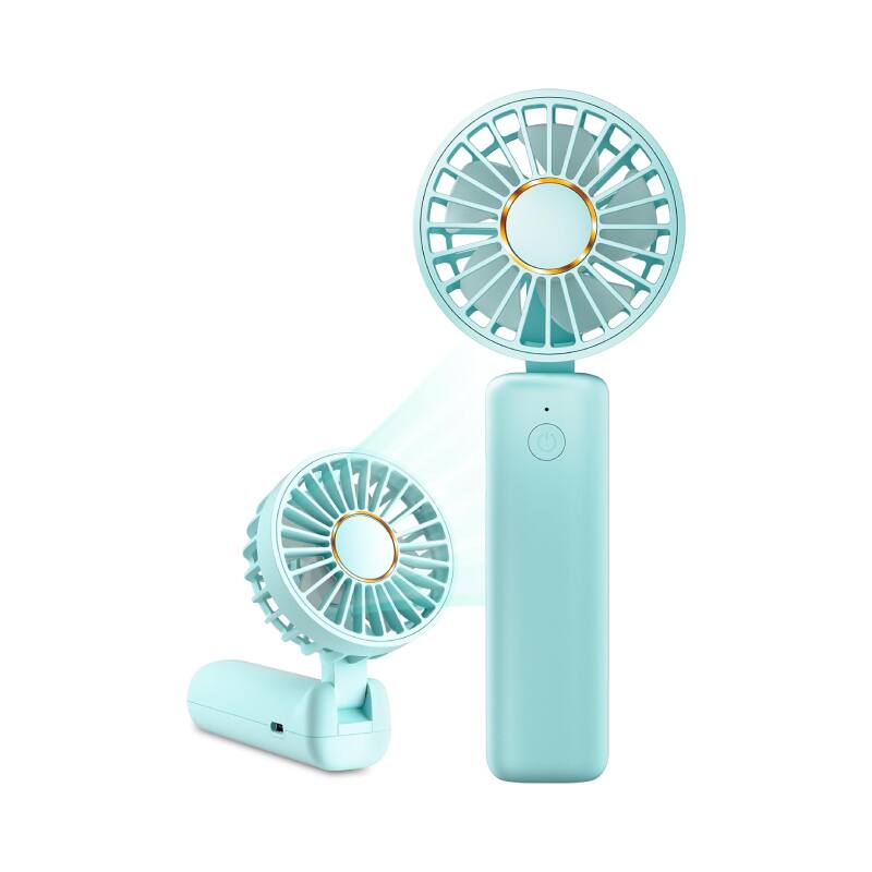 Alt View 1. Mullets Homeiances - Rechargeable Portable USB Handheld Mini Fan - Mint Green.
