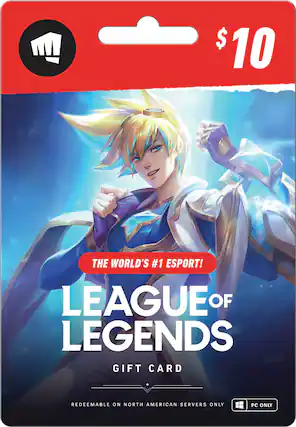 Front. Riot Games - $10 League of Legends Game Card.