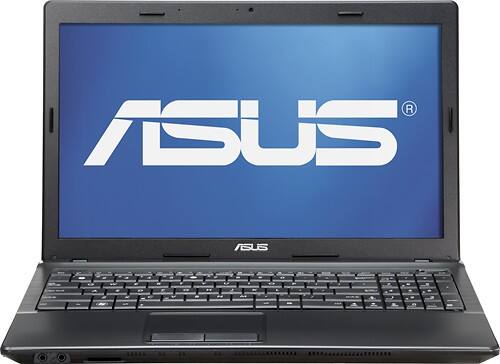 Front Standard. Asus - 15.6" Laptop - 4GB Memory - 320GB Hard Drive - Black.