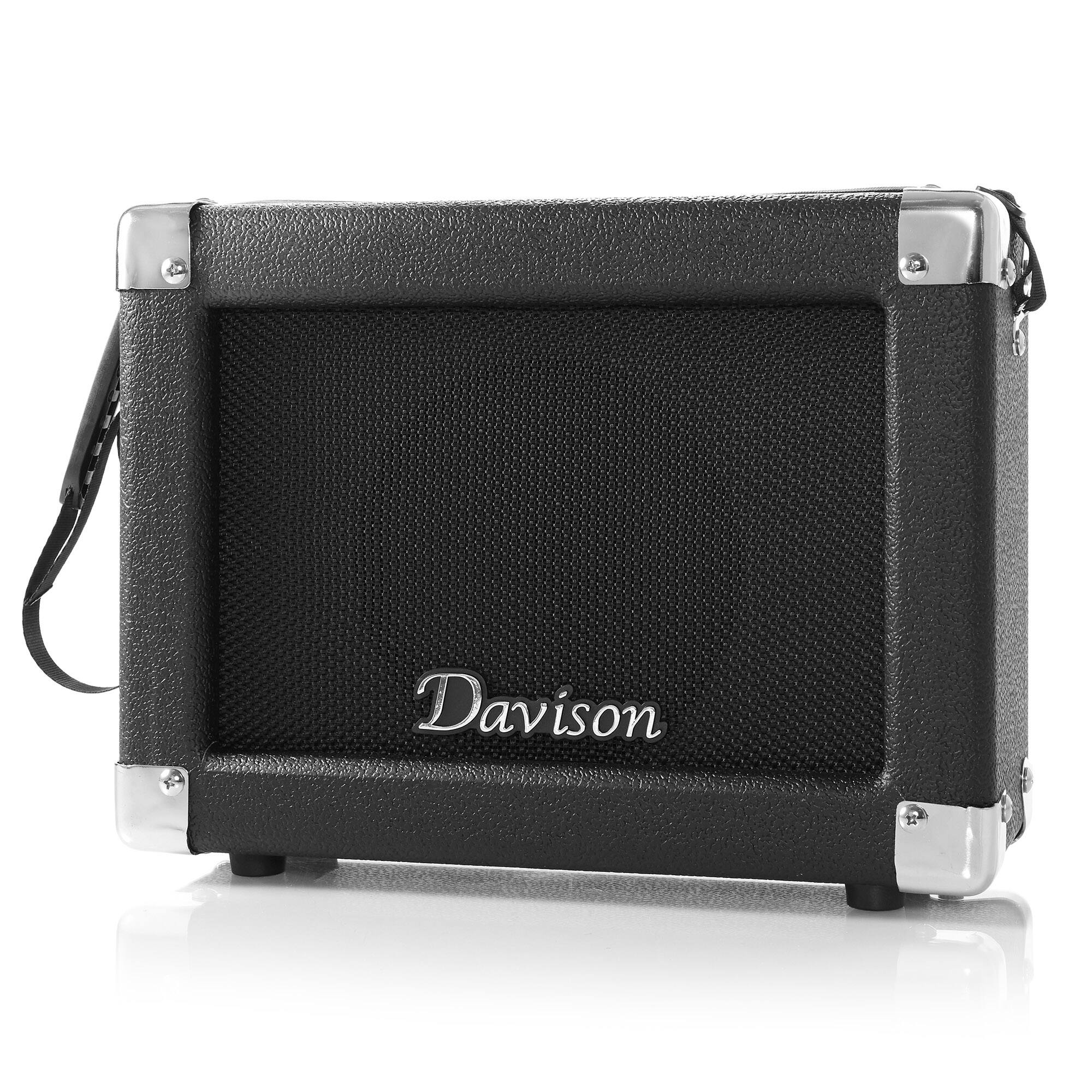 Alt View 4. Davison Guitars - Electric Bass Guitar with 15-Watt Amp - Right Handed Beginner Kit - Black.