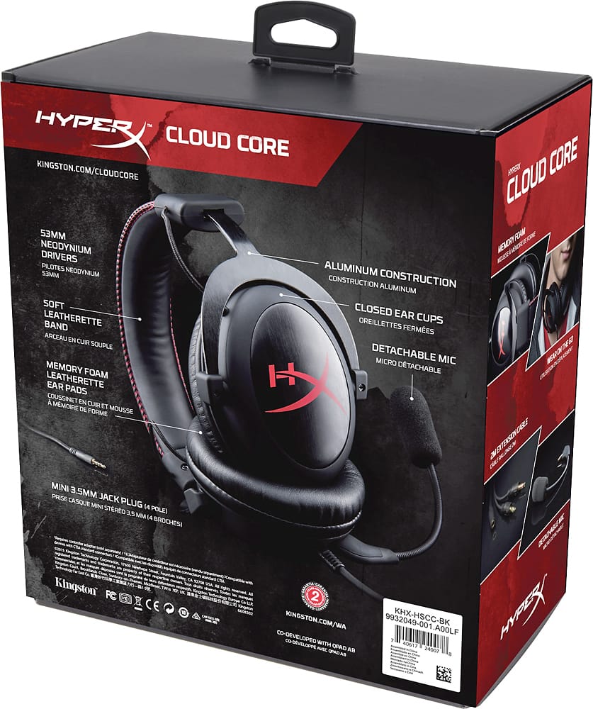 Alt View 16. HyperX - Cloud Core Wired Gaming Headset for Playstation 4 and PC.