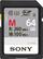 Front. Sony - SF-M Series 64GB SDXC UHS-II Memory Card - Black.