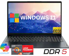 Lenovo - IdeaPad 1 15.6" Full HD Laptop - AMD Ryzen 5 7520U 2022 - 8GB Memory- 512GB SSD Windows 11 Home - Blue