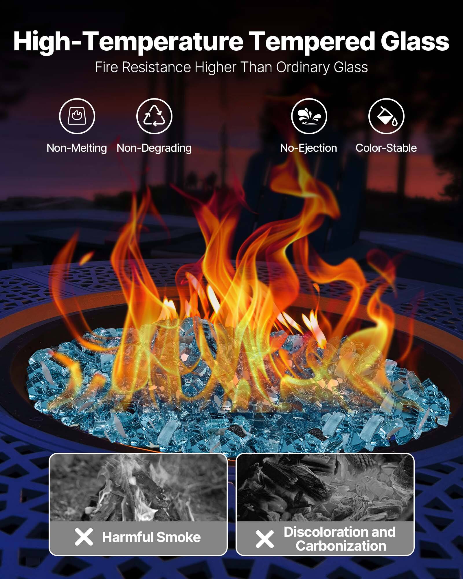 High-Temperature Tempered Glass  
Fire Resistance Higher Than Ordinary Glass  

- Non-Melting  
- Non-Degrading  
- No-Ejection  
- Color-Stable  

X Harmful Smoke  
X Discoloration and Carbonization