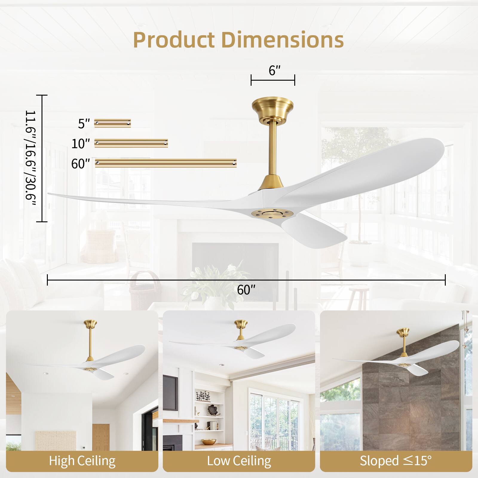 Product Dimensions

11.6" 11.6"/16.6"/30.6" 5" 10" 60" 6" 60"

High Ceiling Low Ceiling Sloped <15°