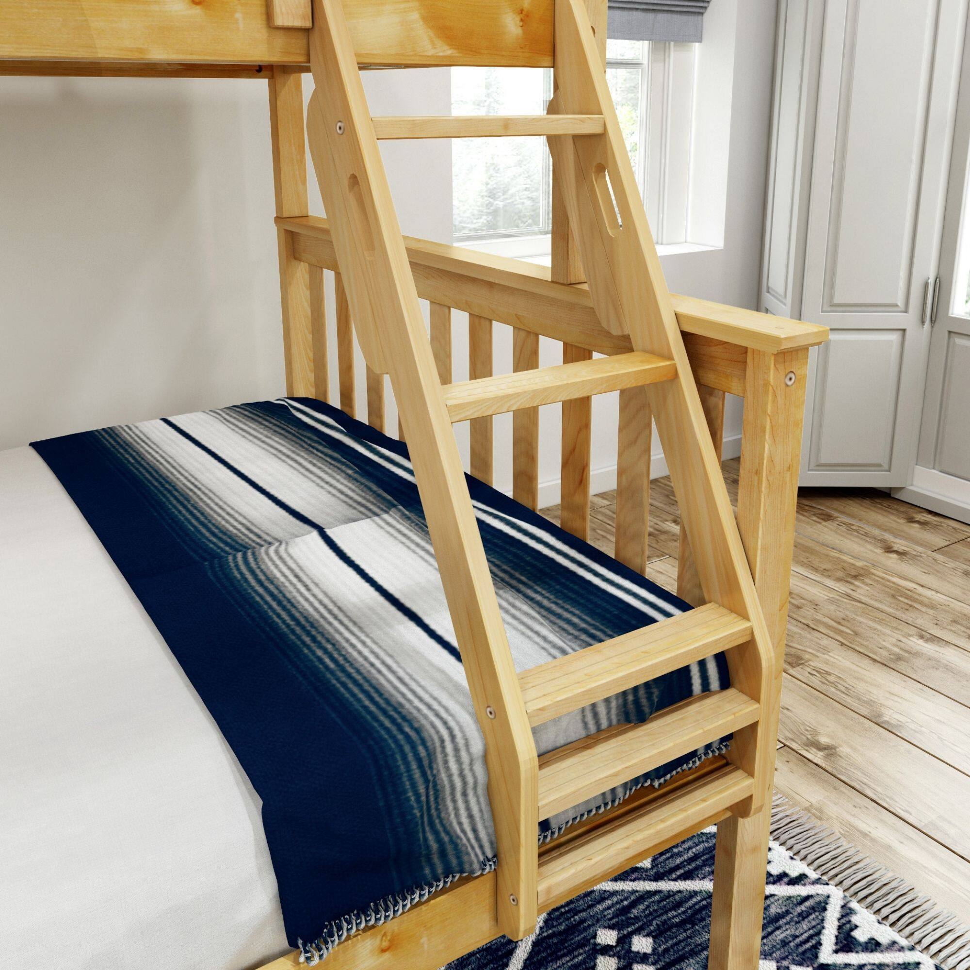 Alt View 3. Plank+Beam - Classic Twin over Full Bunk Bed, Natural - Natural.