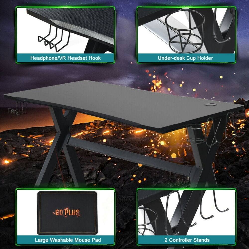 Headphone/VR Headset Hook  
Under-desk Cup Holder  
Large Washable Mouse Pad  
2 Controller Stands