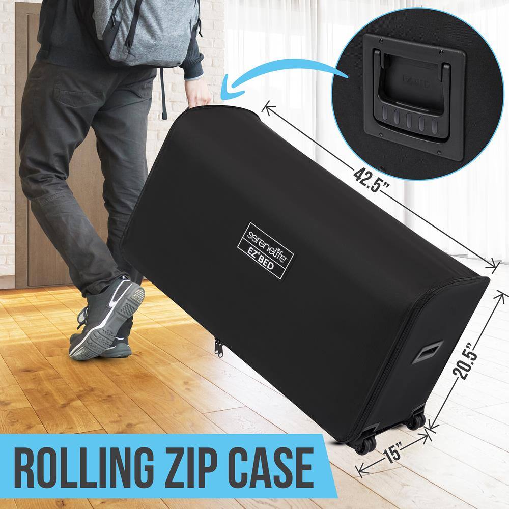 serenelife serer EZ elife BED 42.5" 20.5" ROLLING ZIP CASE 15"