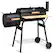 Angle. Costway - Outdoor BBQ Grill Charcoal Barbecue Pit Patio Backyard Meat Cooker Smoker - Black.