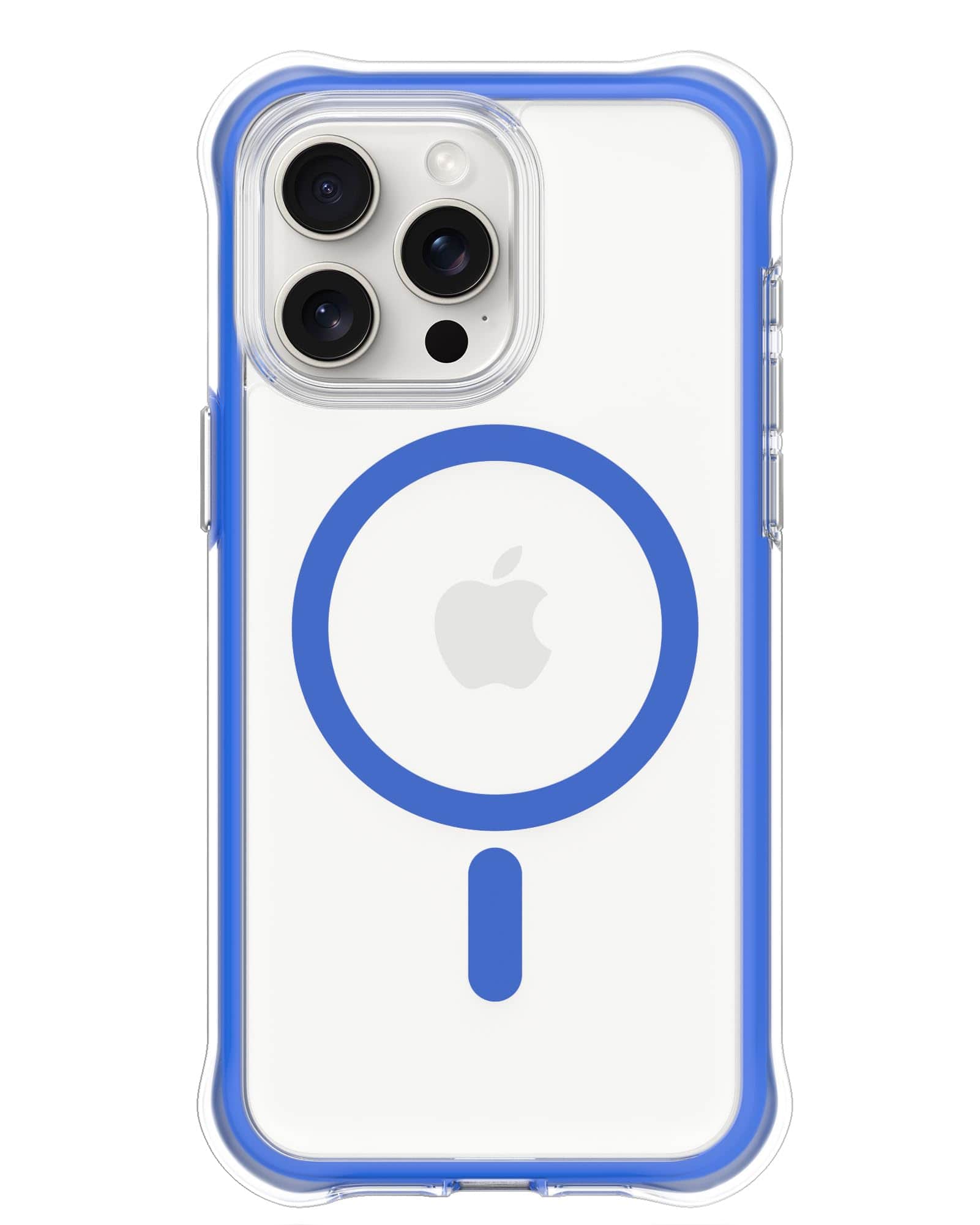 Front. Ornarto - ORNARTO Air Case for iPhone 15 Pro Max Clear, Compatible with MagSafe, Military-Grade Drop Protection Case - Blue - Blue.