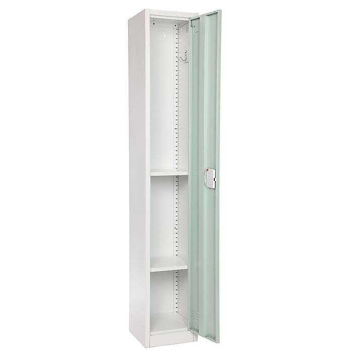 Back. AdirOffice - Storage Locker 629-Series 72" H 1-Tier Steel 2-Shelf Locker with Digital Lock - Misty Green.