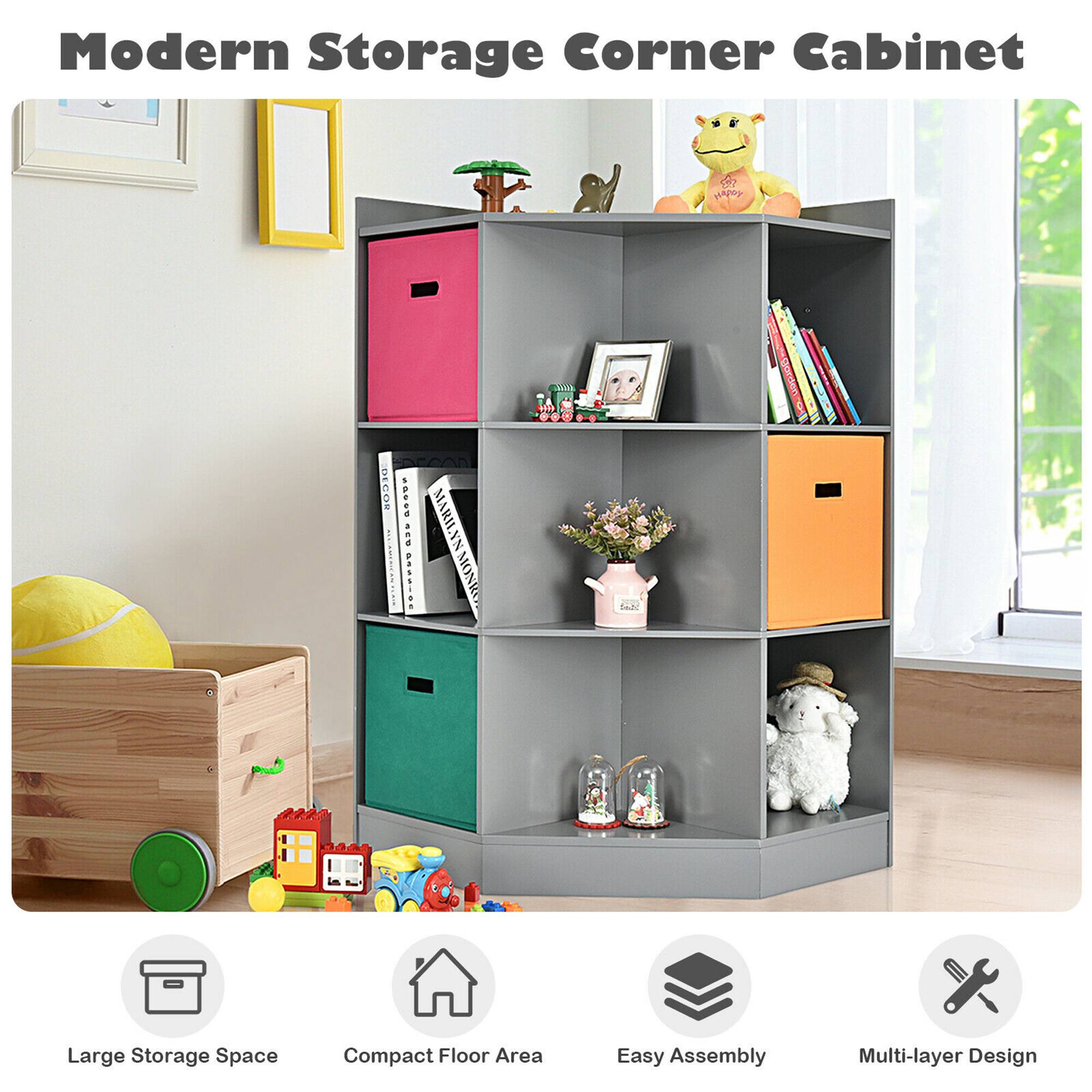 Modern Storage Corner Cabinet

- Large Storage Space
- Compact Floor Area
- Easy Assembly
- Multi-layer Design