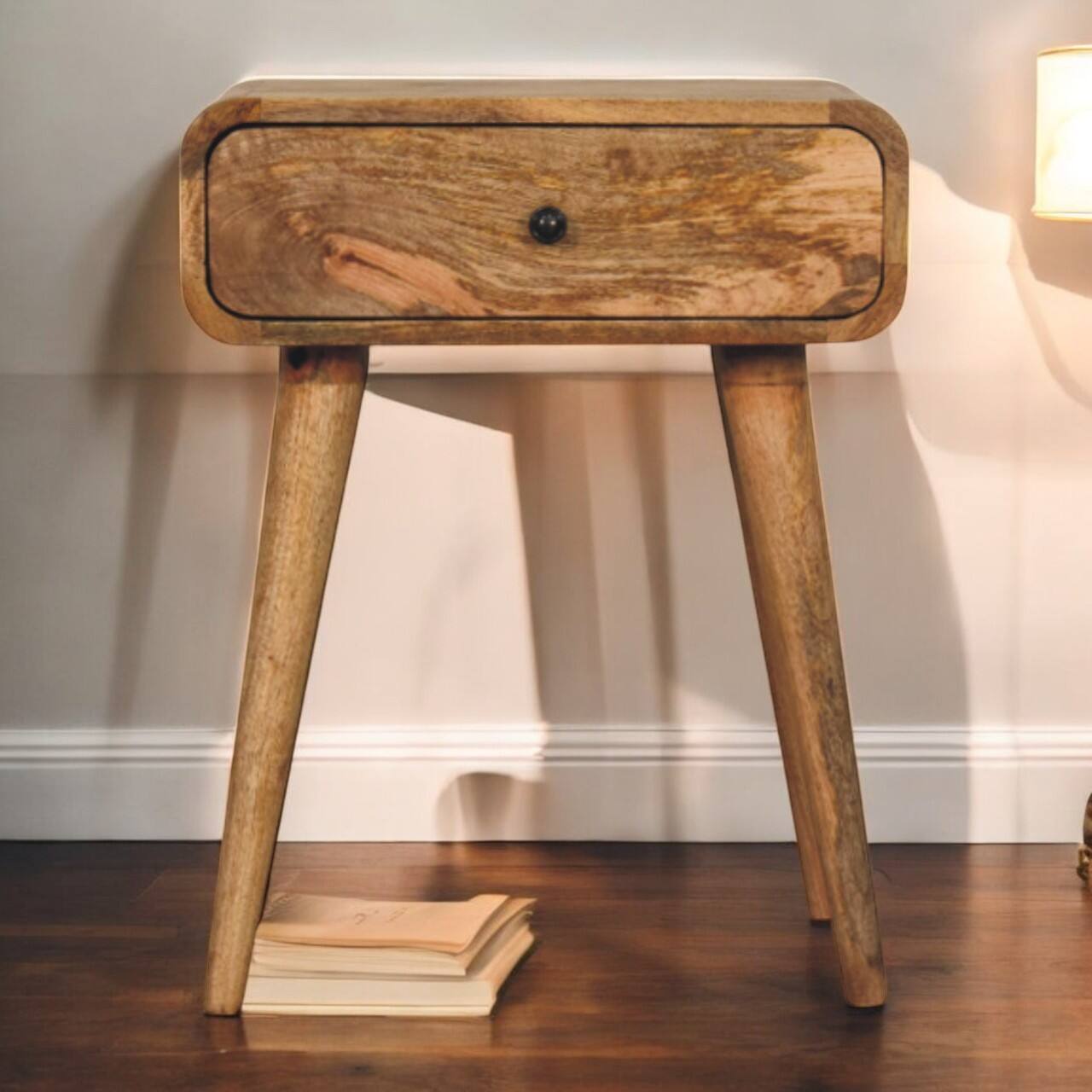 Alt View 6. Artisan Furniture - Artisan Furniture Solid Wood Avora Oak-ish Nightstand with 1 drawer - Oak.