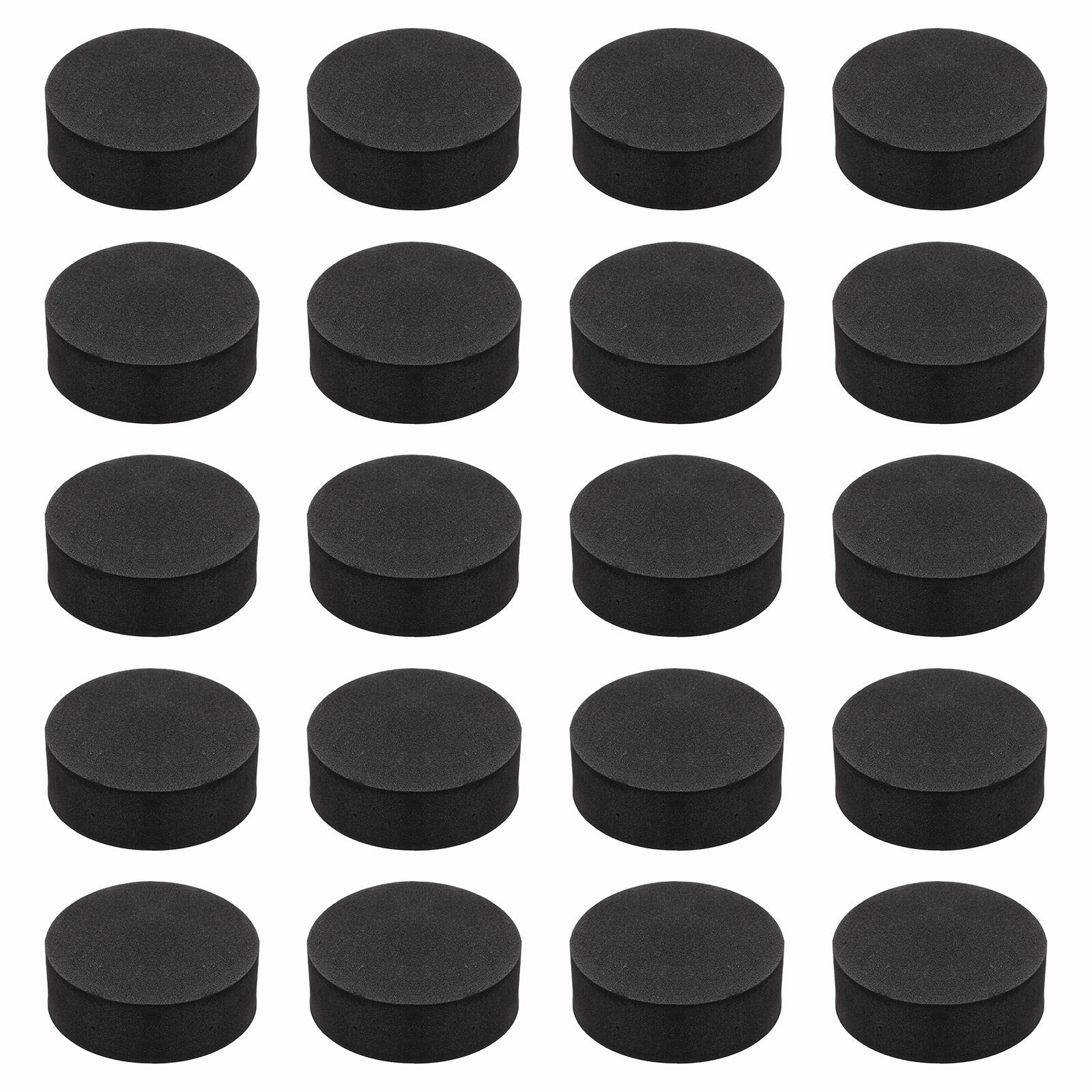 Front. Unique Bargains - Single Sided Speaker Isolation Pads 55x20mm Round EVA Acoustic Foam Anti-Vibration Feet for Speaker Subwoofer, 32pcs - Black.