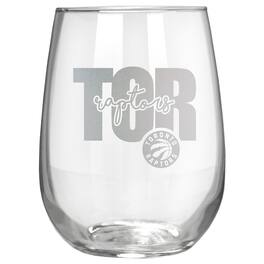 Great American Products - Toronto Raptors Etched 17oz. City Stemless Wine Glass - Multicolor