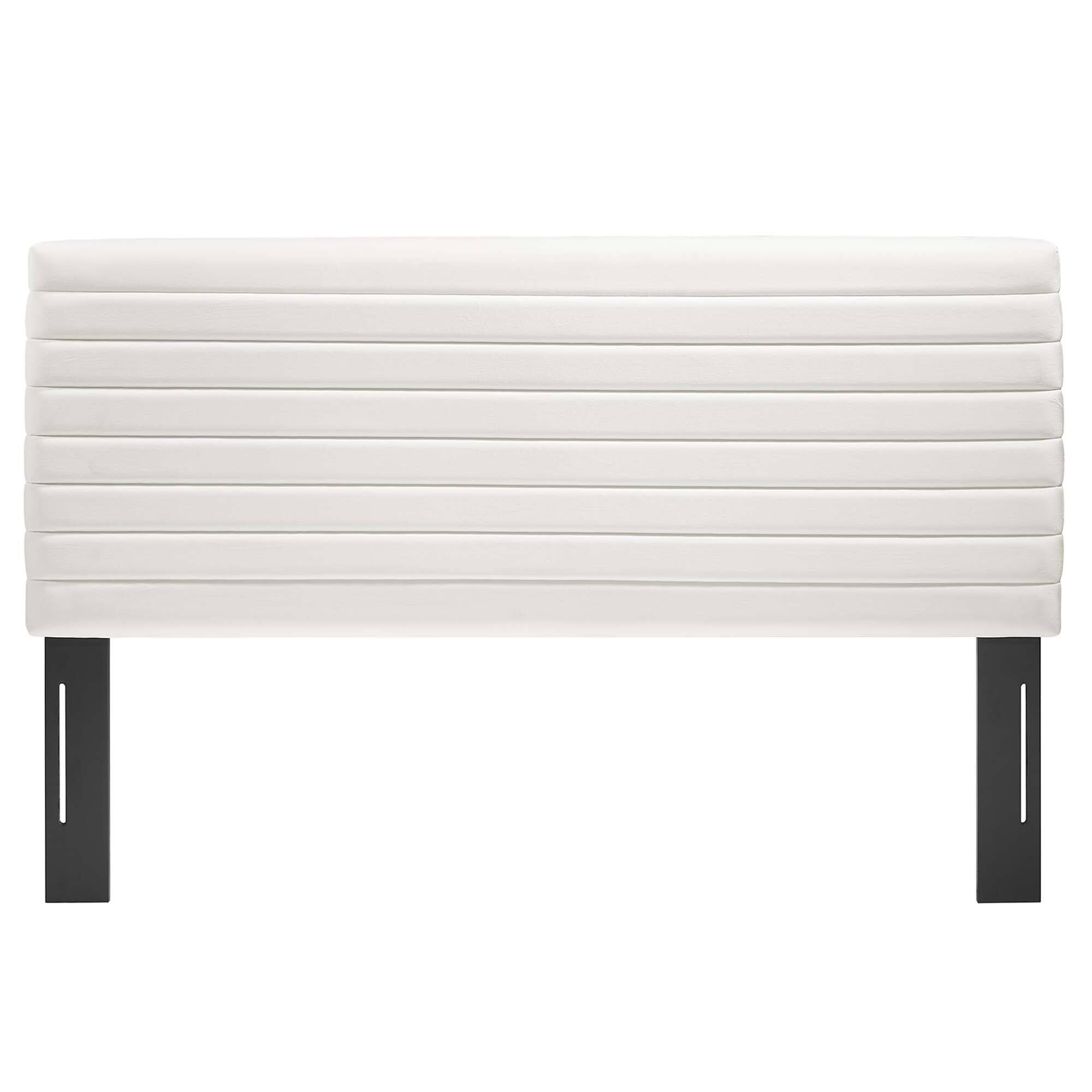 Left. Modway - Tranquil Channel Tufted King/California King Headboard  by Modway - White.