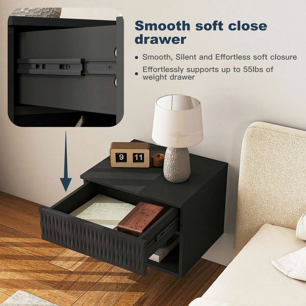 Smooth soft close drawer

- Smooth, Silent and Effortless soft closure
- Effortlessly supports up to 55lbs of weight drawer

9 11