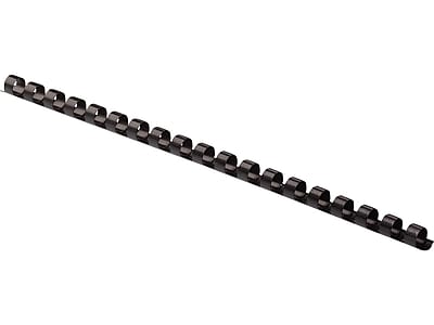 Alt View 1. Fellowes - Fellowes 5/16" Plastic Binding Spine Comb, 40 Sheet Capacity, Black, 100/Pack (52507) - Black.