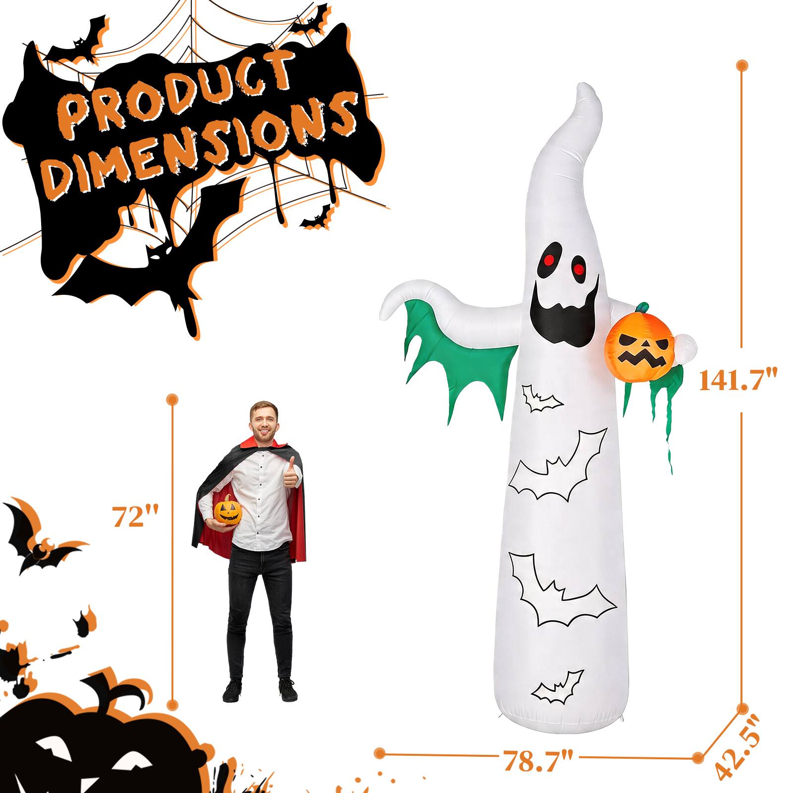 PRODUCT DIMENSIONS

- 141.7"
- 72"
- 78.7"
- 42.5"