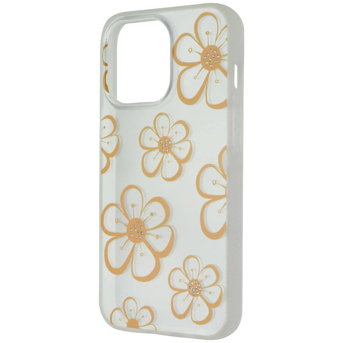 Front. Mybat Pro - MyBat Pro Mood Series Case for Apple iPhone 13 Pro - Bling Diamond Flowers - Multicolor.