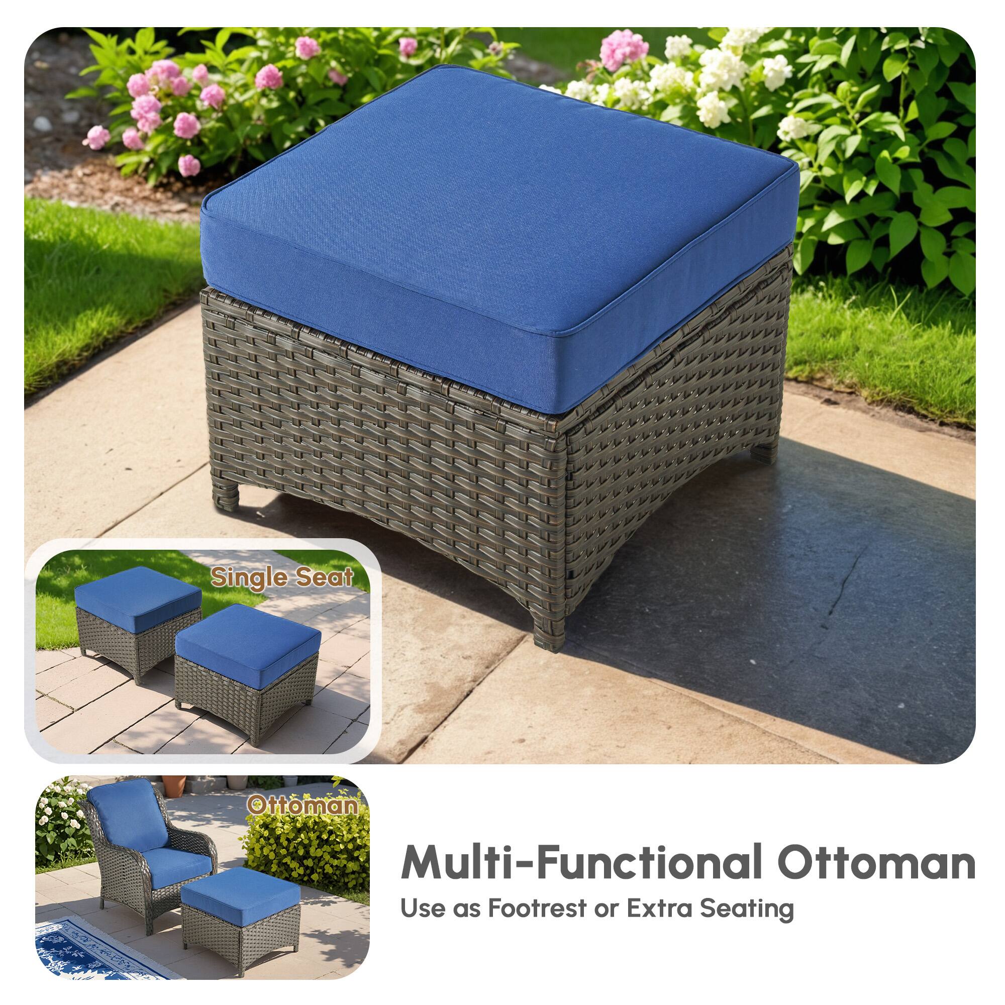 Multi-Functional Ottoman  
Use as Footrest or Extra Seating  

Single Seat  

Ottoman