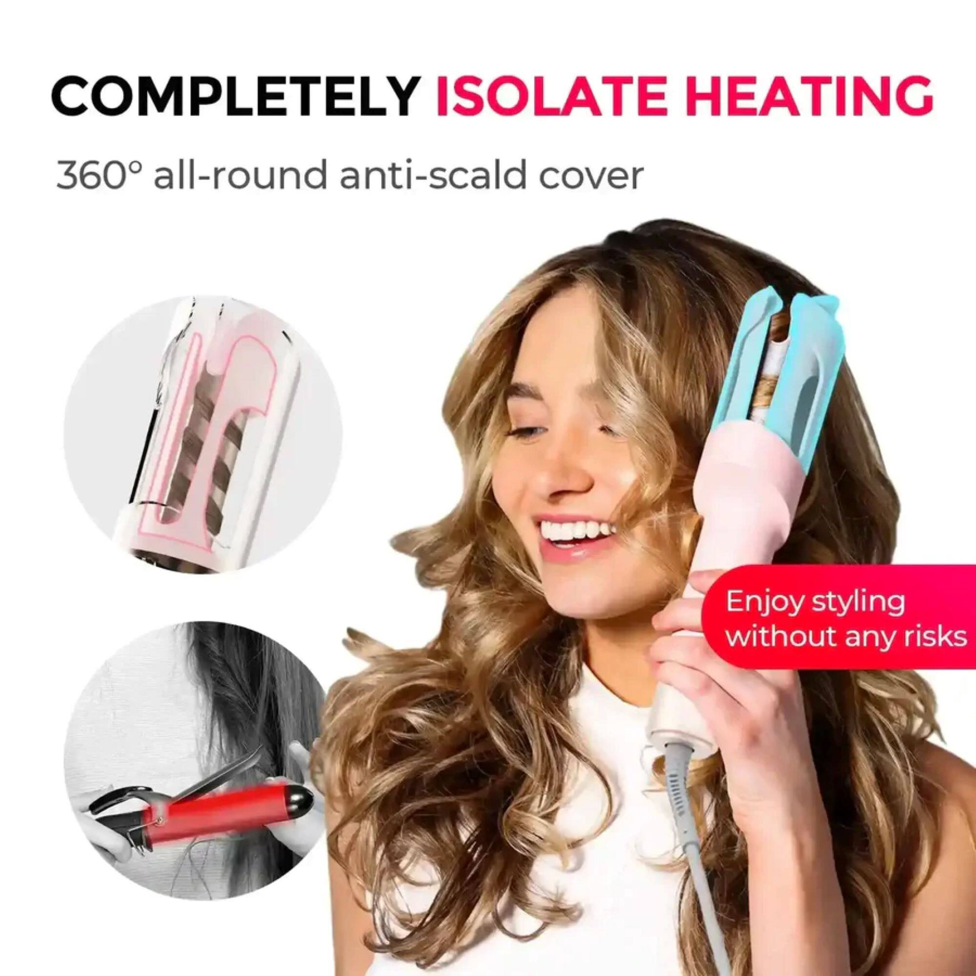 COMPLETELY ISOLATE HEATING  
360° all-round anti-scald cover  
Enjoy styling without any risks