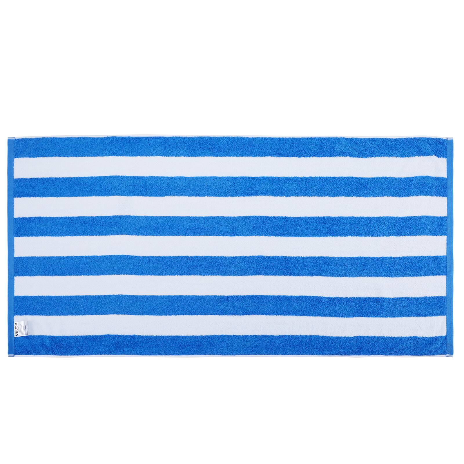 Alt View 5. VEVOR - Beach Towel, 4 Pack Oversized Beach Towels, 30 x 60 in Cabana Striped Large Pool Towel - Multiple colors.