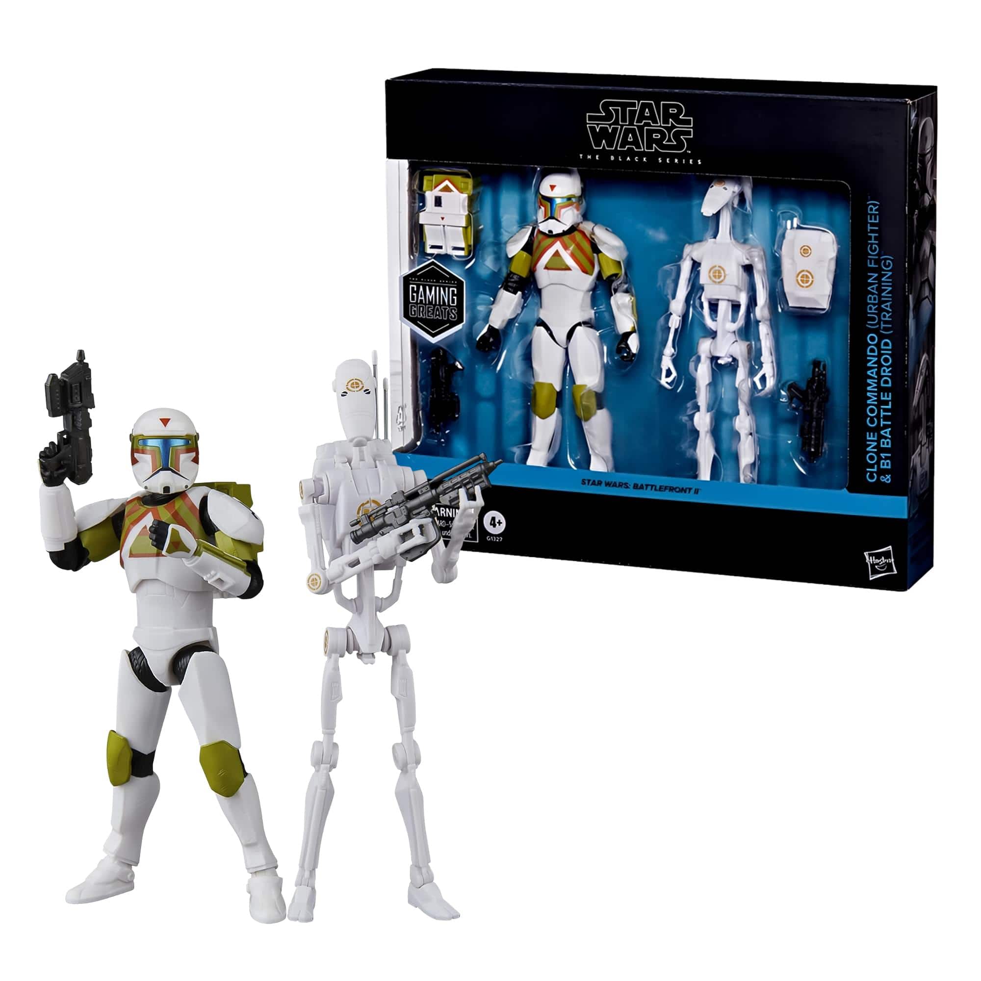 Hasbro - Star Wars 6-Inch Urban Fighter Clone Commando and B1 Battle Droid Figure Set - White