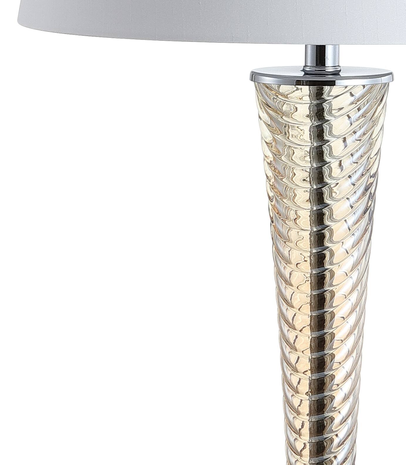 Alt View 4. Jonathan Y - Caterina 32" Glass LED Table Lamp, Champagne (Set of 2) - Champagne.