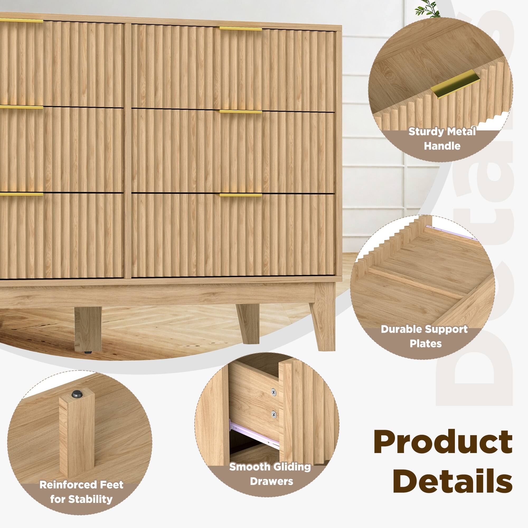 - Reinforced Feet for Stability
- Smooth Gliding Drawers
- Sturdy Metal Handle
- Durable Support Plates
- Product Details