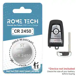 RomeTech - Replacement Battery for Key Fob - Ford Expedition 2018-2022 - 2 Pack