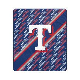 Pegasus - Texas Rangers 60" x 70" Diagonal Lined Wordmark Ultra Soft Blanket - Multicolor