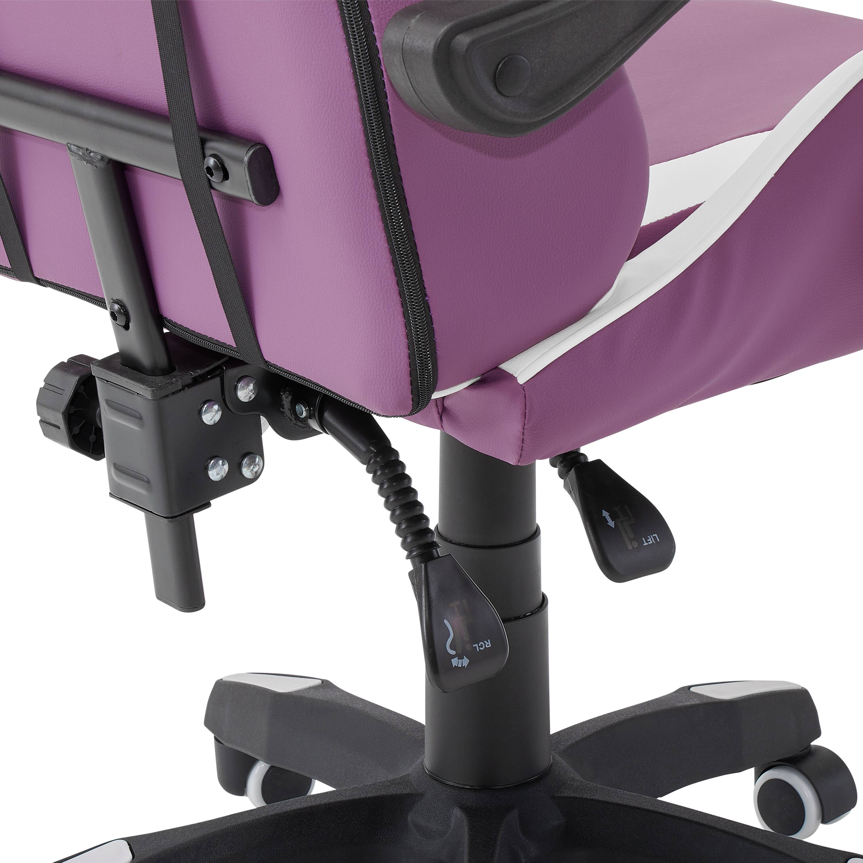 Alt View 19. CorLiving - Ravagers Gaming Chair - Purple and White.