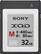 Front. Sony - M-Series 32GB XQD Memory Card - Black/silver.