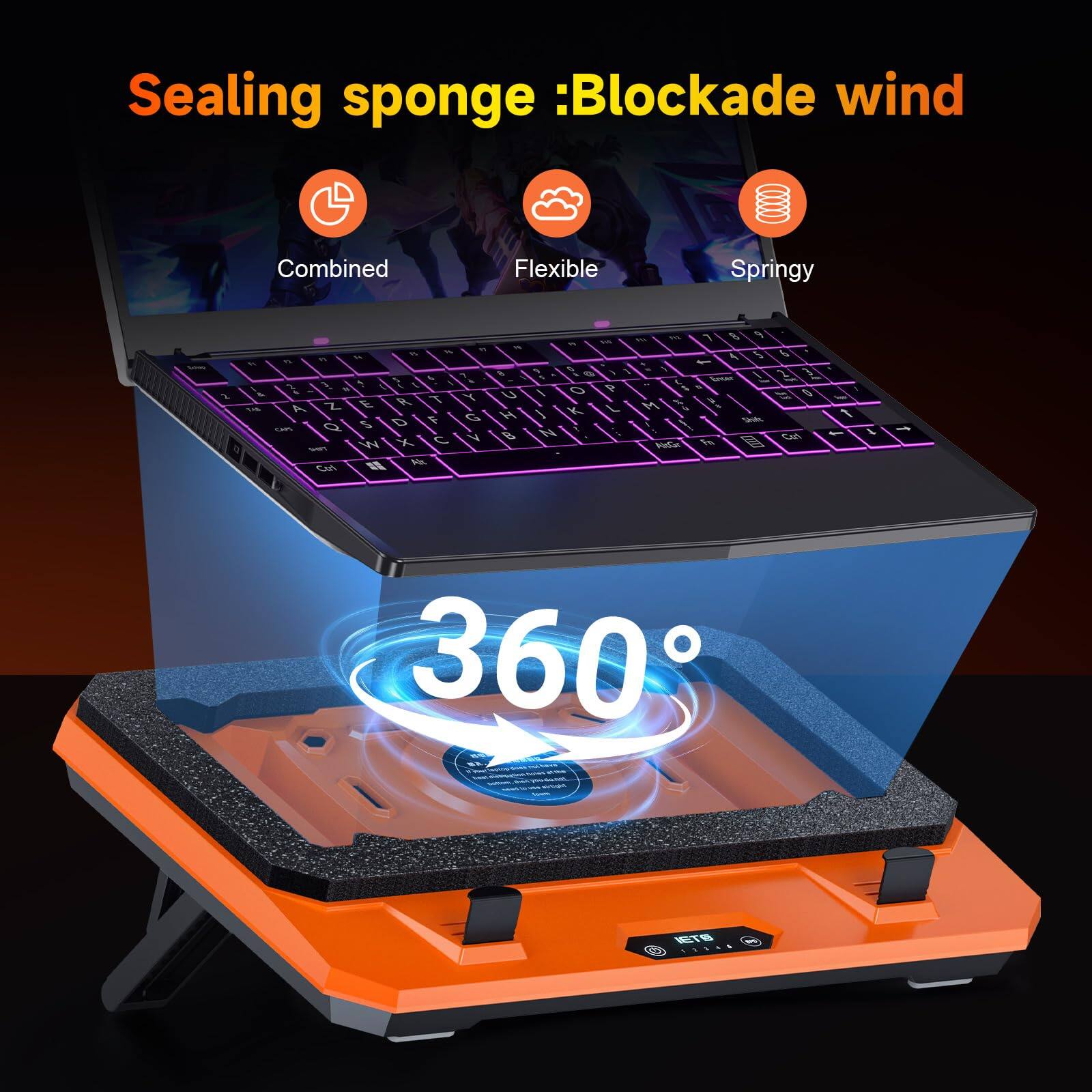 Sealing sponge: Blockade wind  
Combined Flexible Springy  
360°