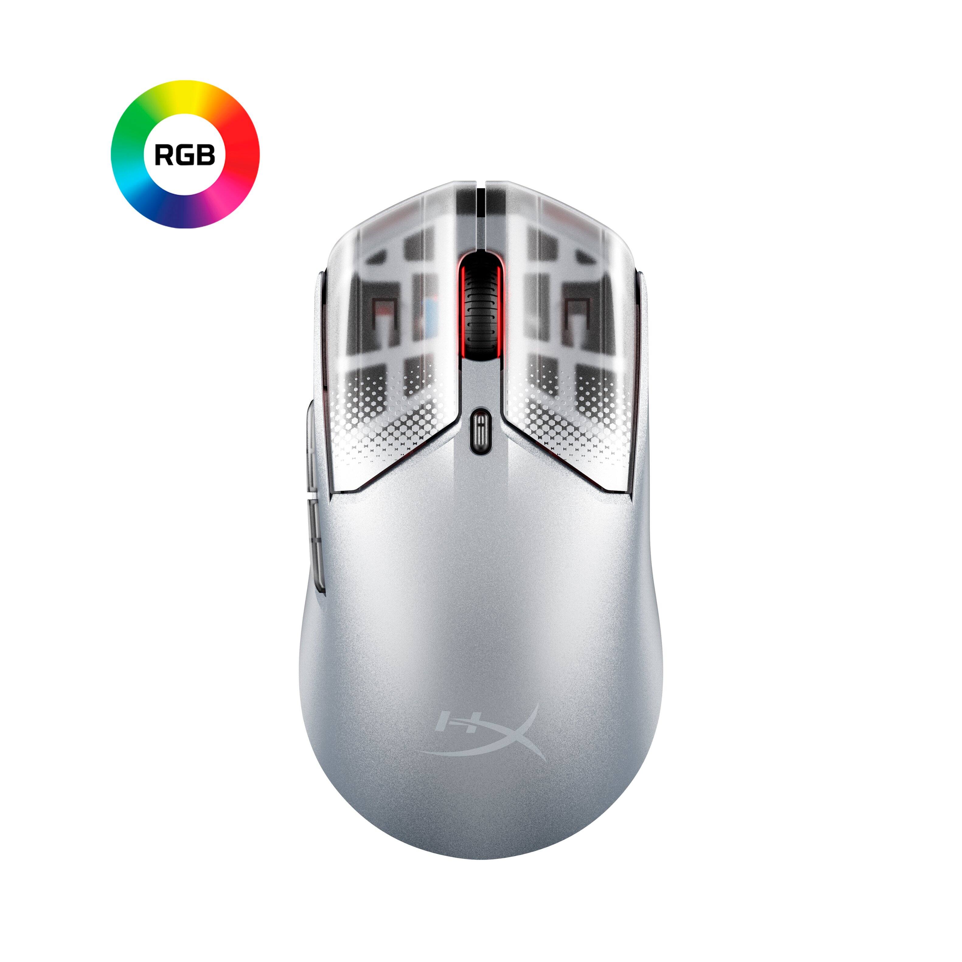 Alt View 6. HyperX - Pulsefire Haste 2 S Lightweight Wireless Optical Gaming Mouse with RGB Lighting - Silver.
