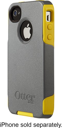  OtterBox - Defender Series Case for Apple® iPhone® 4 and 4S - Yellow/Gray