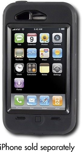 Front Standard. OtterBox - Defender Series Case for Apple® iPhone® 3G and 3GS - Black.