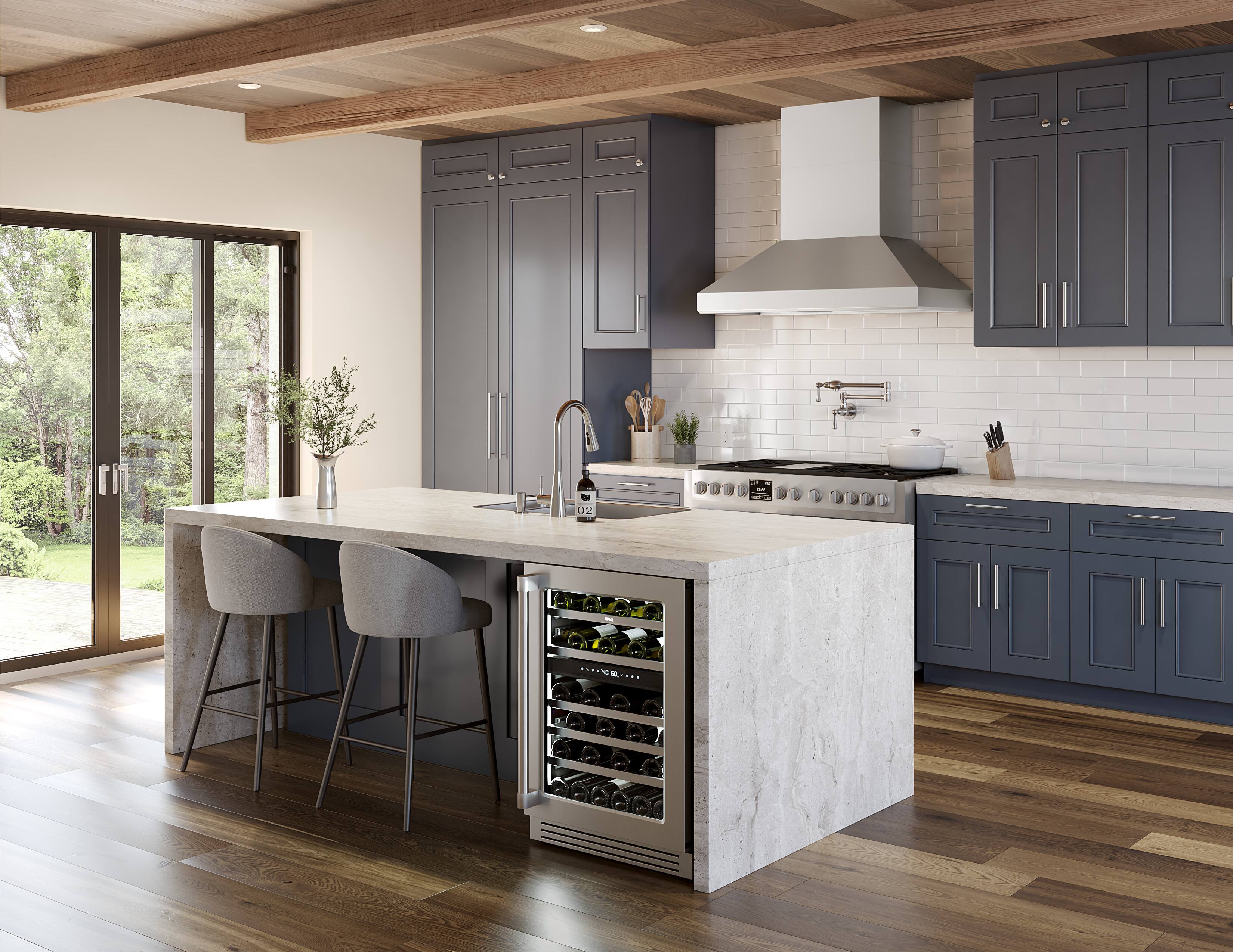 Alt View 13. Zephyr - Titan 48 in. 650 CFM Wall Mount Range Hood with TruHue - Stainless Steel.