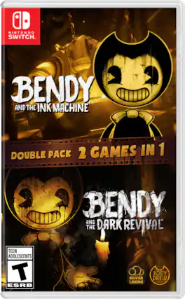 NINTENDO SWITCH - BENDY AND THE INK MACHINE DOUBLE PACK 2 GAMES IN 1 BENDY AND THE DARK REVIVAL TEEN ADOLESCENTS T ESRB SILVER LINING JOEY DREW STUDIOS - M (Mature 17+)