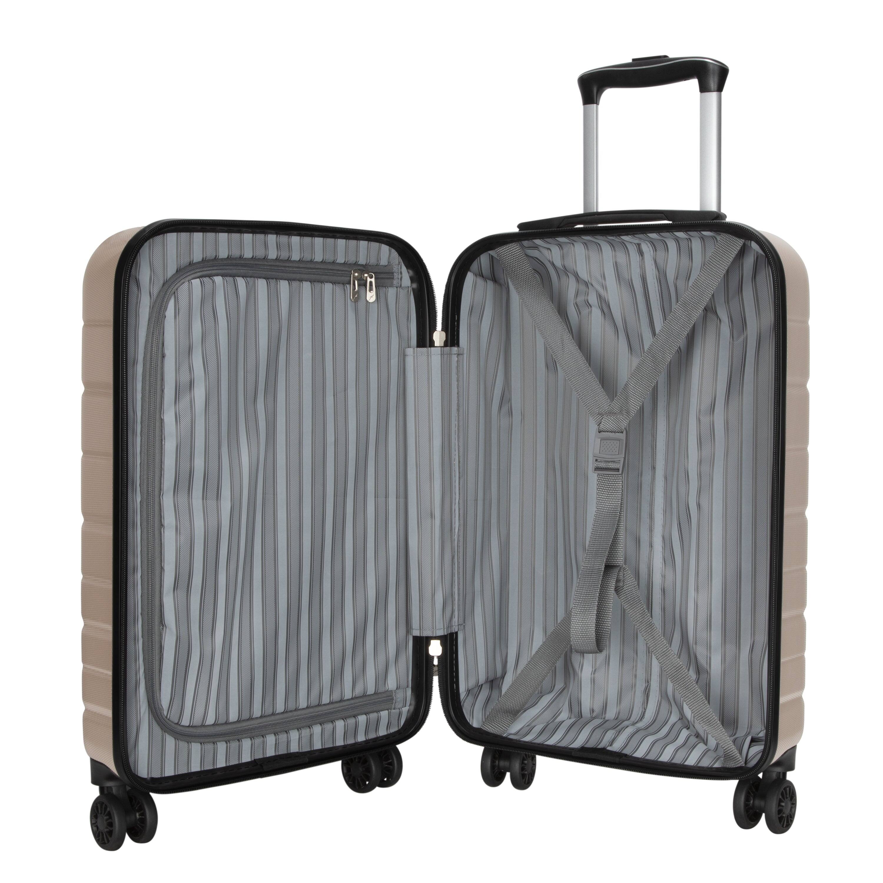 Left. Skyway - Epic 2.0 Hardside Carry-On, Bone - Bone.