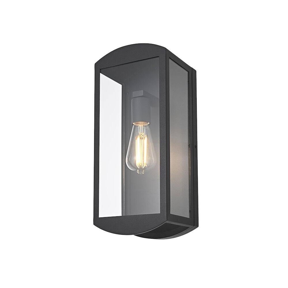 Left. Elegant Lighting - Miles 7 Inch Outdoor Wall Sconce In Black - Black.