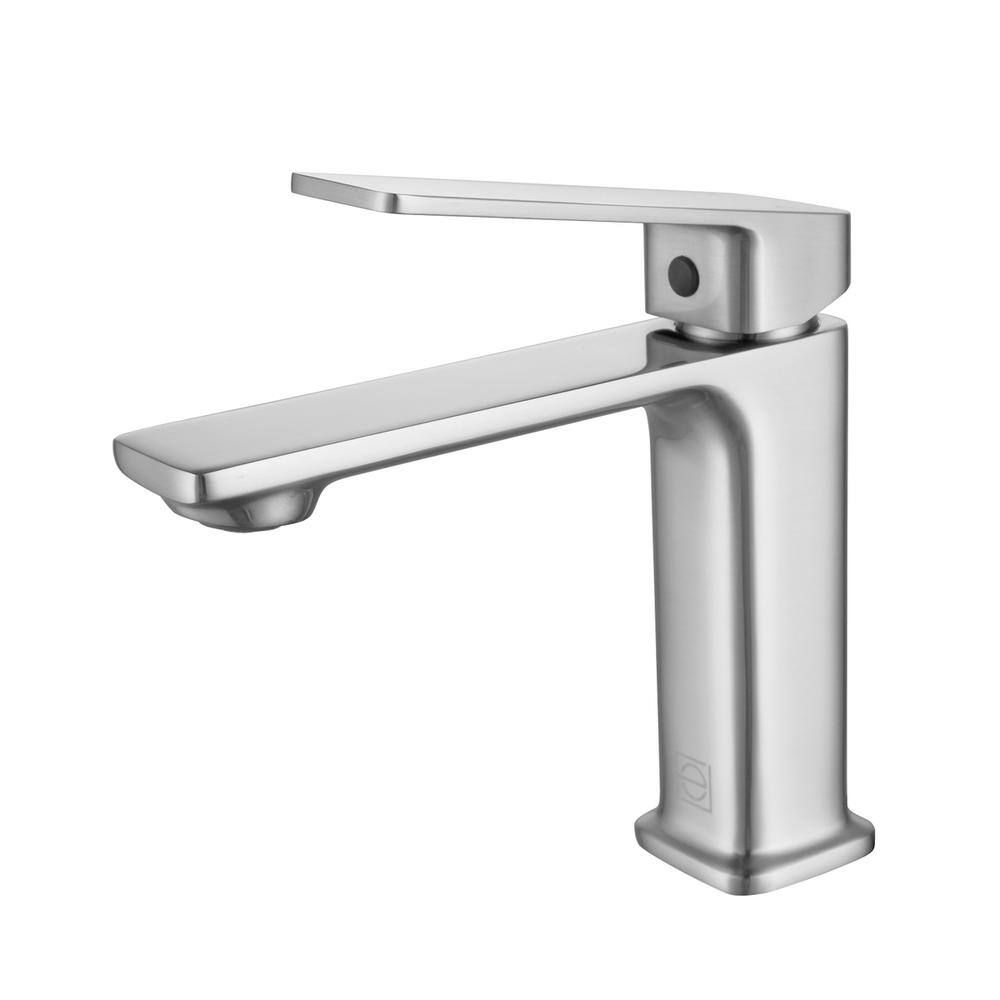 Alt View 2. Elegant Kitchen and Bath - Lena Single Hole Single Handle Bathroom Faucet in Brushed Nickel - Brushed Nickel.