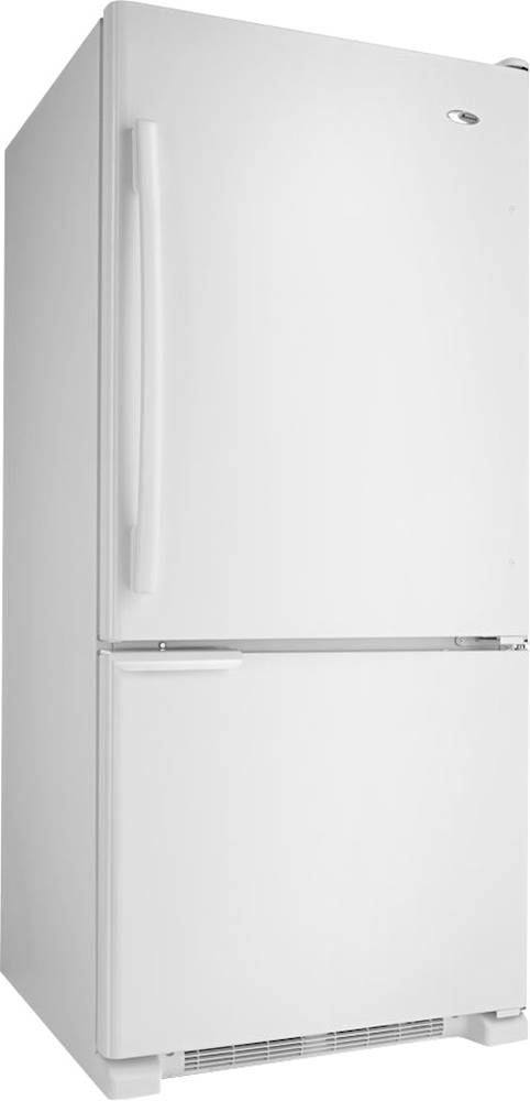 Angle View: Amana - 18.7 Cu. Ft. Bottom-Freezer Refrigerator - White