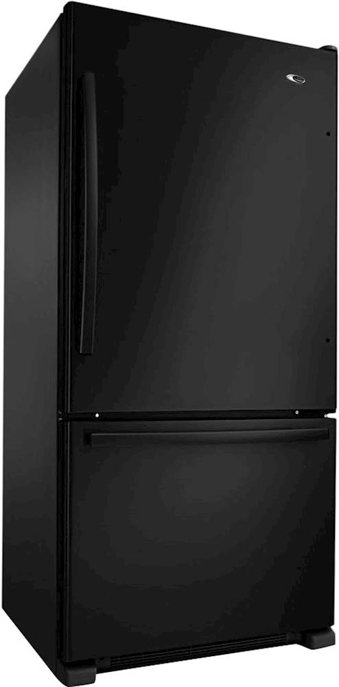 Angle View: Amana - 22.1 Cu. Ft. Bottom-Freezer Refrigerator - Black