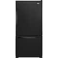 Amana - 33 in. Wide 22.1 cu. ft. Bottom-Freezer Refrigerator - Black