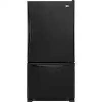 Amana - 22.1 Cu. Ft. Bottom-Freezer Refrigerator - Black - Front_Zoom
